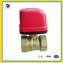 AC220V 3wires dn25(1") solenoid automatical shut off brass ball valve forWater saving system,some other automatic control system